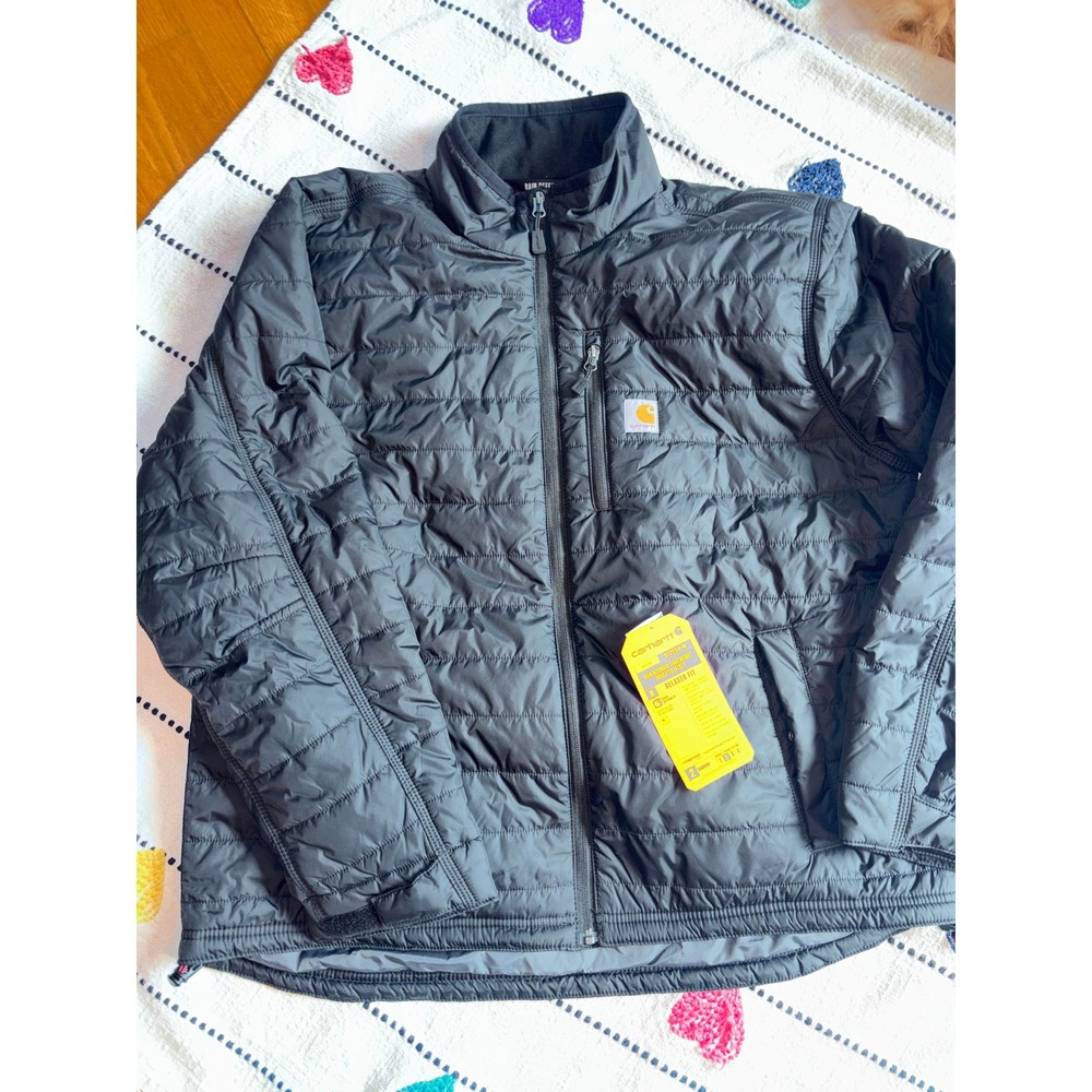 Carhartt Rain Defender Relaxed Fit Insulated Jacket Black Mens Size XL